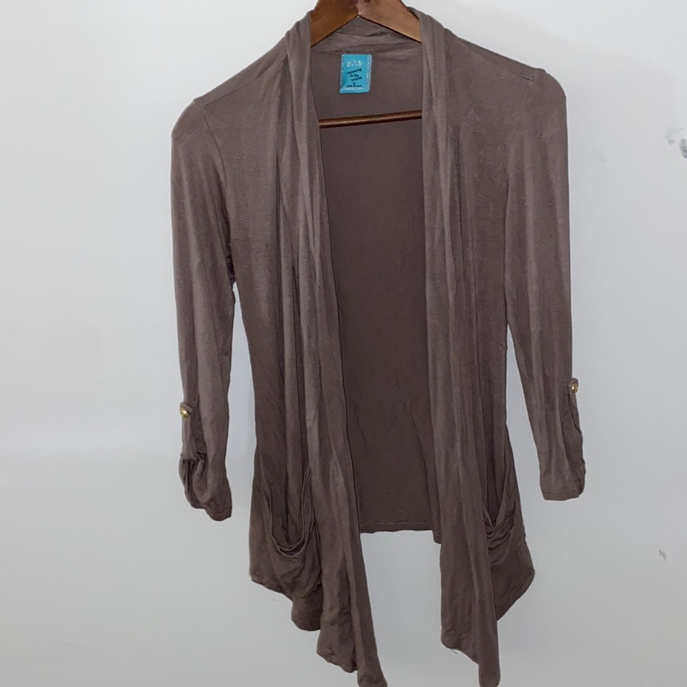 Brown light brown cardigan